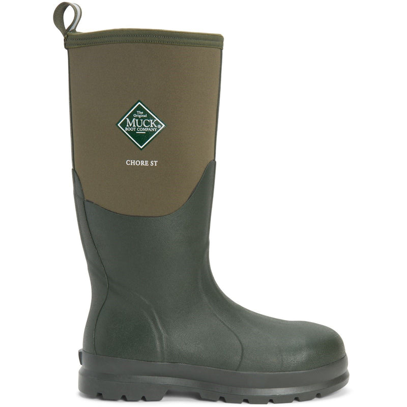 Muck Boots Chore Classic Hi Steel Cap Synthetic Moss Wellington Boots