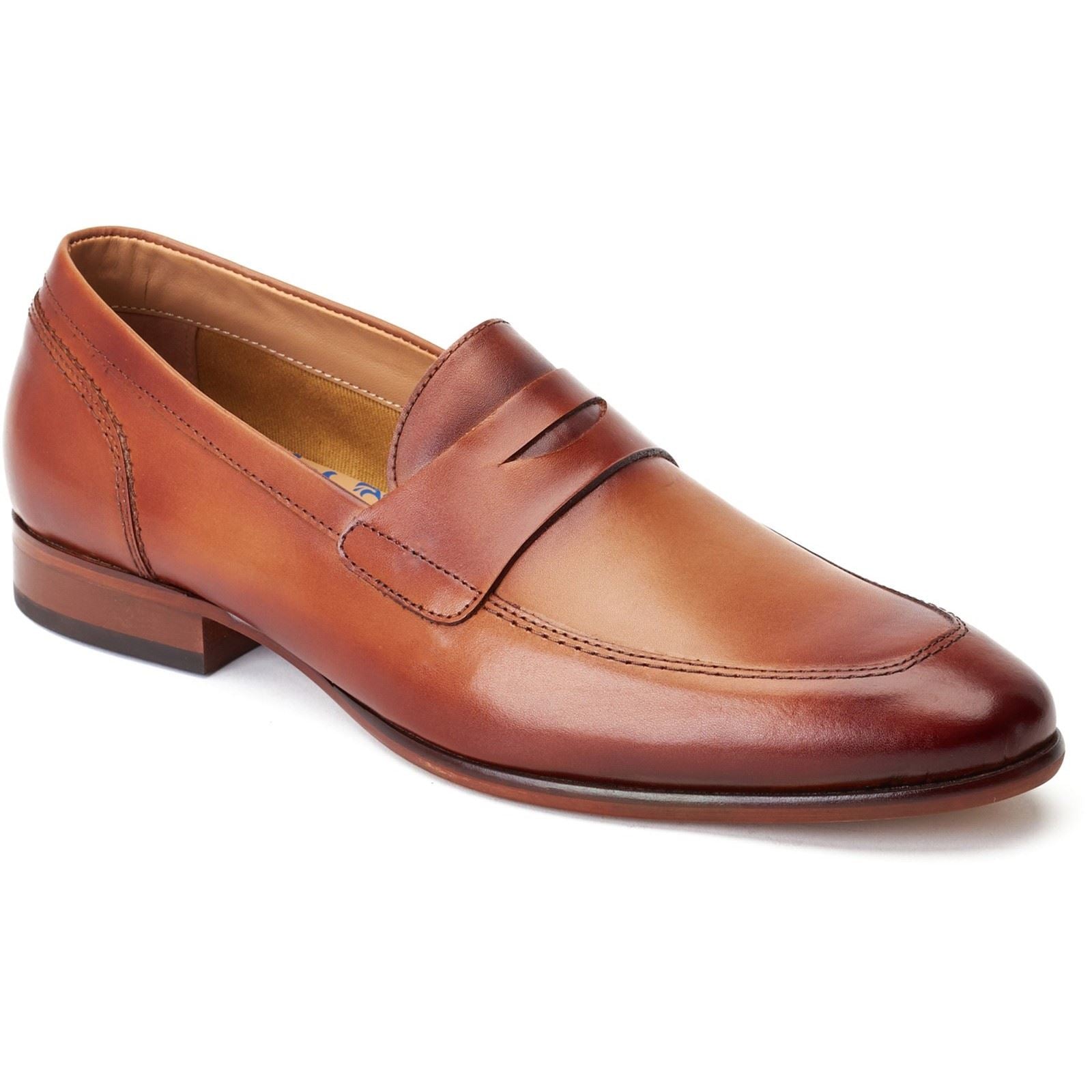 Base London Bruno Leather Men's Burnt Tan Loafers