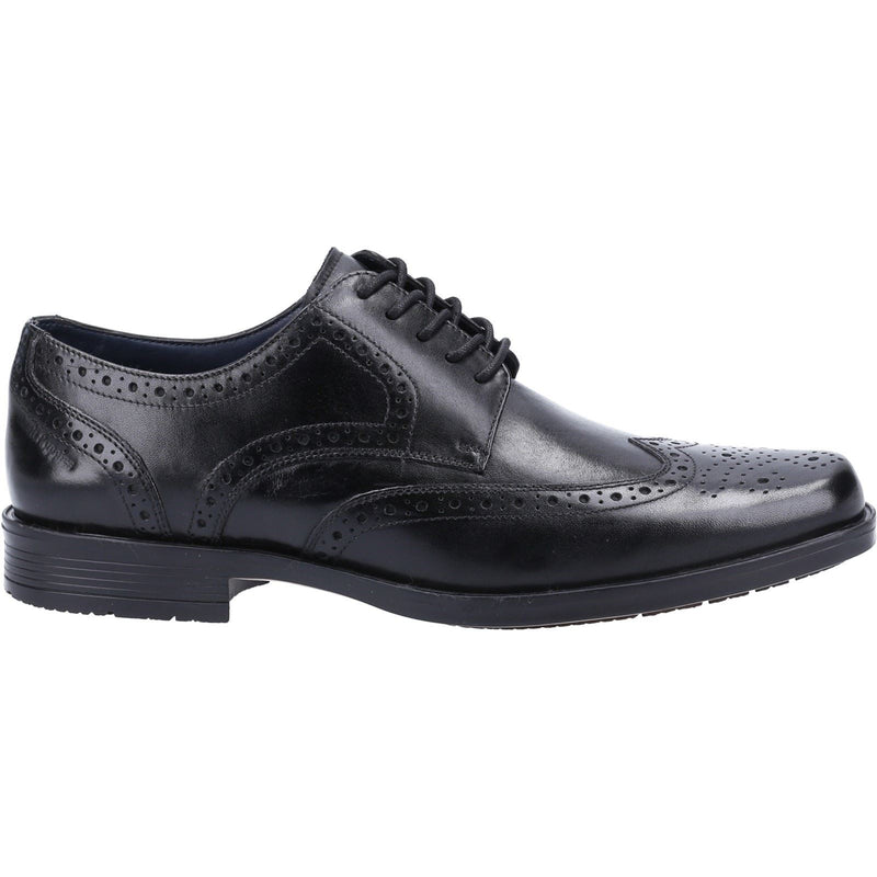 Hush Puppies Brace Brogue Leather Men's Black Brogues Shoes