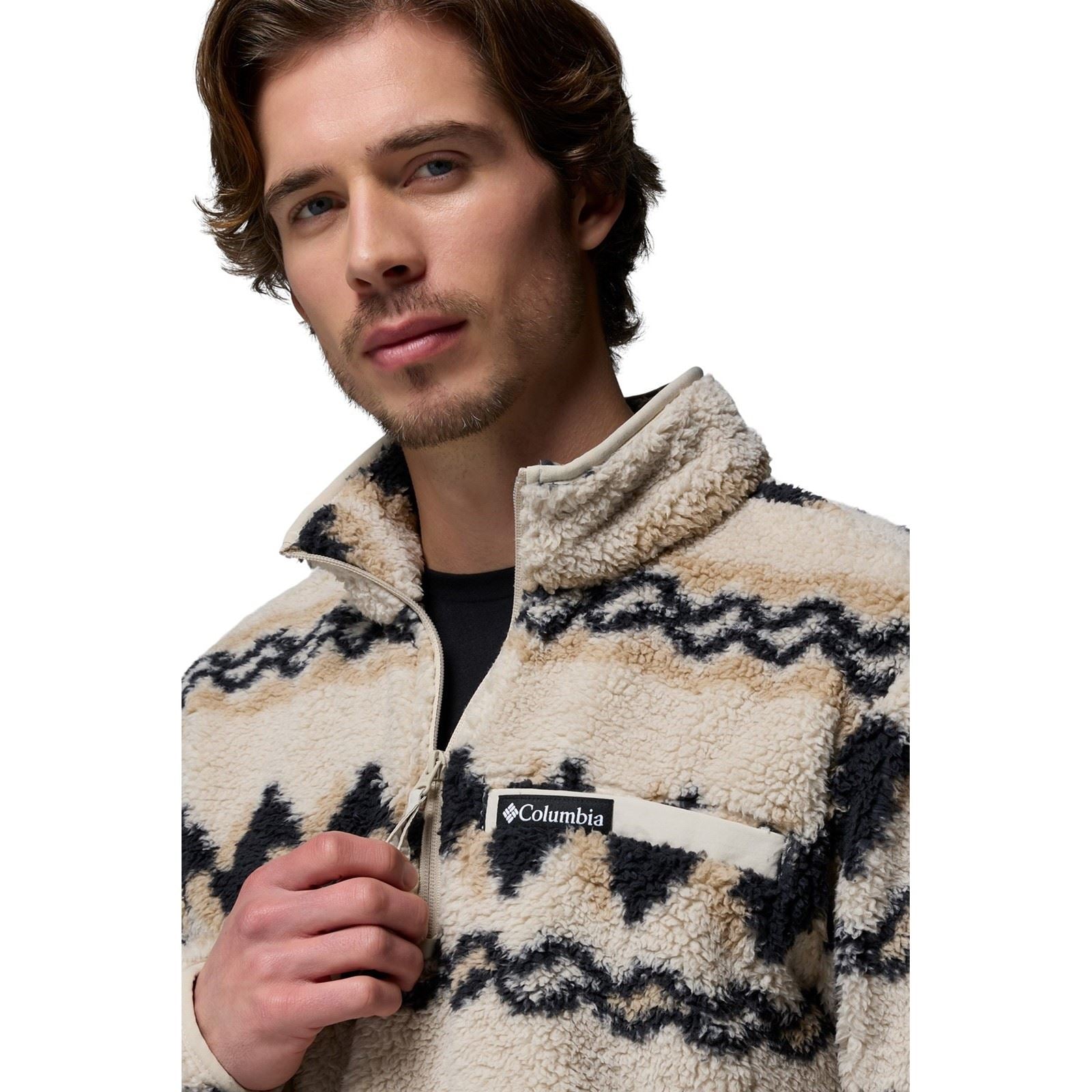 Columbia Rugged Ridge High Pile Half Zip Men's Brown Fleece Pullover