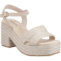 Hush Puppies Jamelia Espadrille Heel Textile Women's Nude Sandals