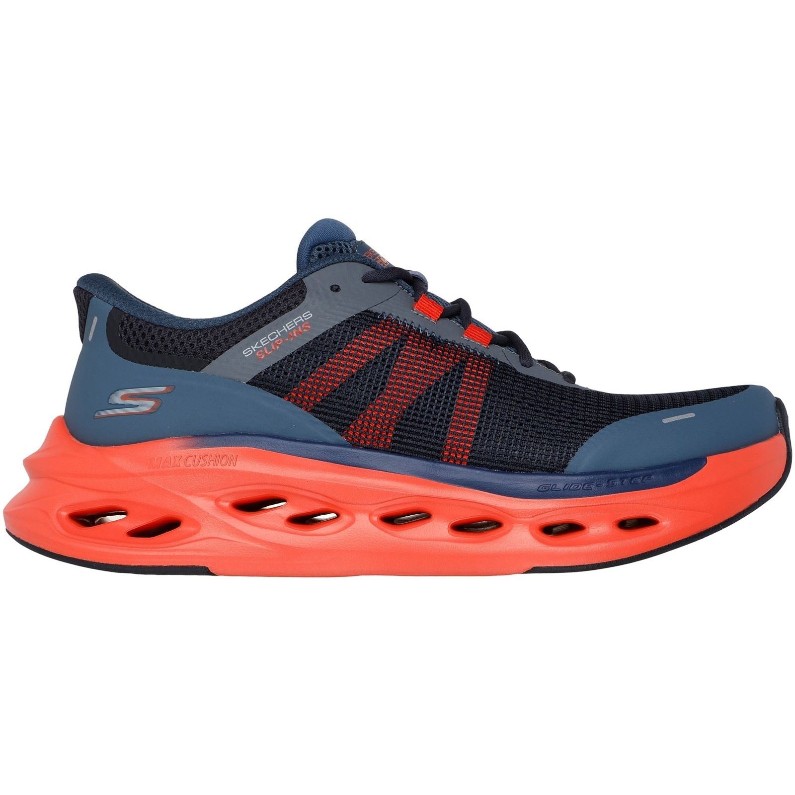 Skechers Performance Max Cushioning Glide-Step Men's Navy/Orange Trainers