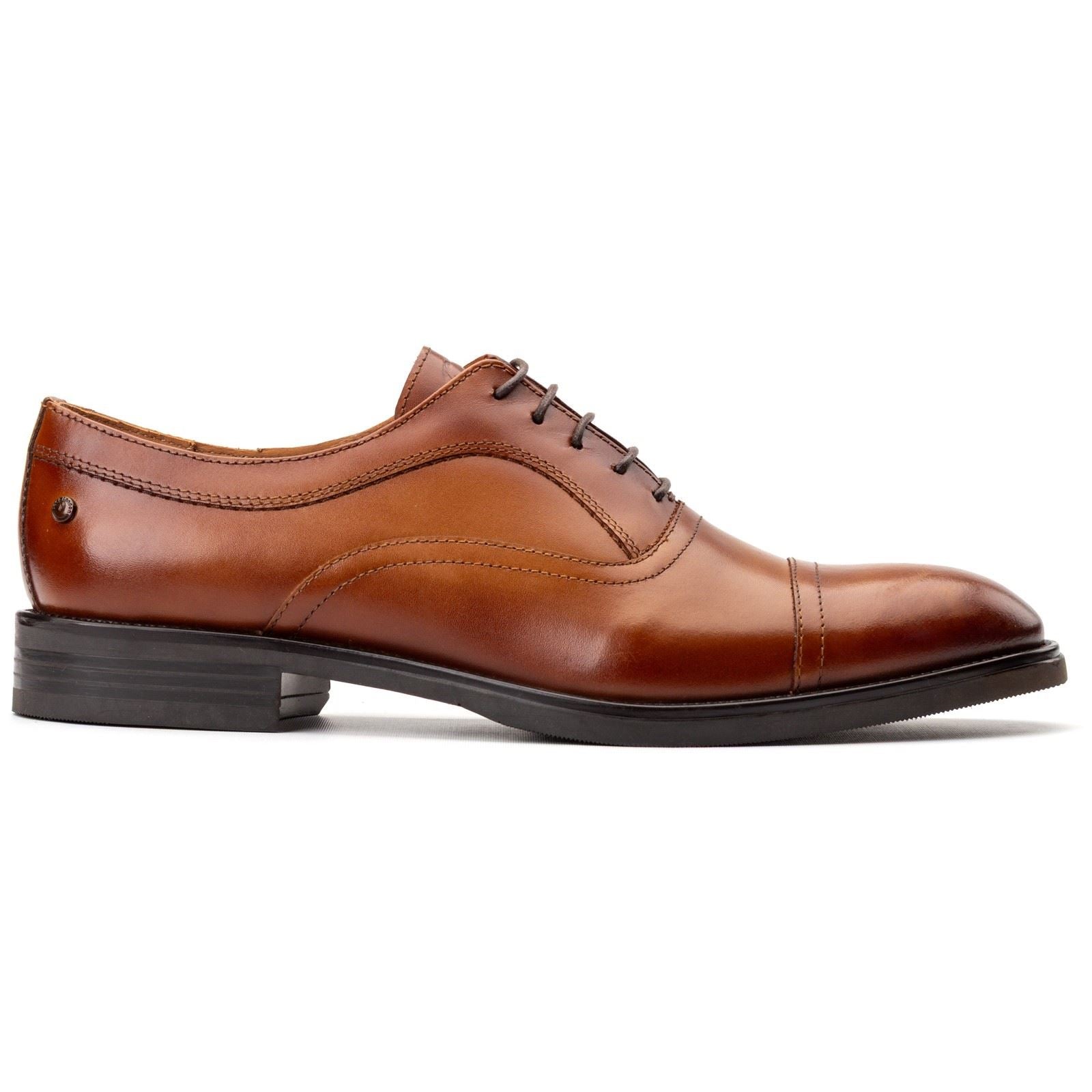 Base London Lapel Leather Men's Tan Oxford Shoes