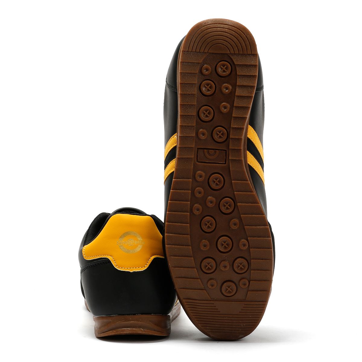 Lambretta Tackle Men's Black/Gold Trainers