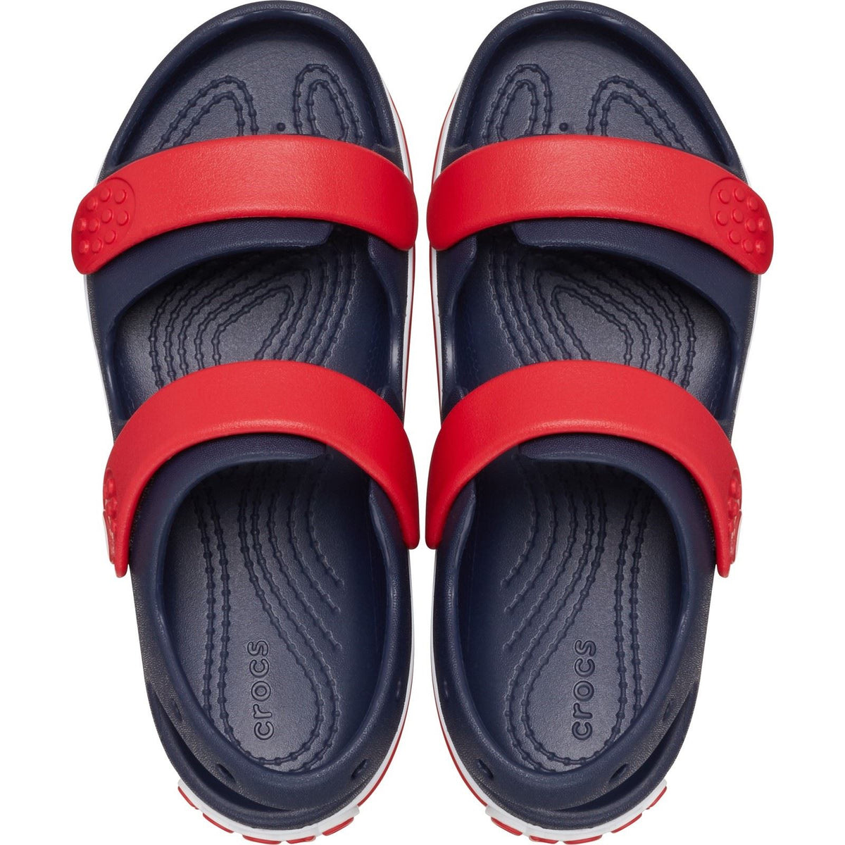 Crocs Kids Crocband Play Synthetic Navy/Varsity Red Sandals
