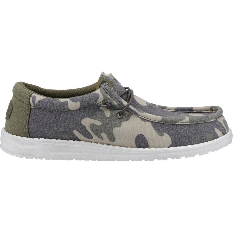 HEYDUDE Wally Washed Camo Synthetic Men's Camo Boat Shoes