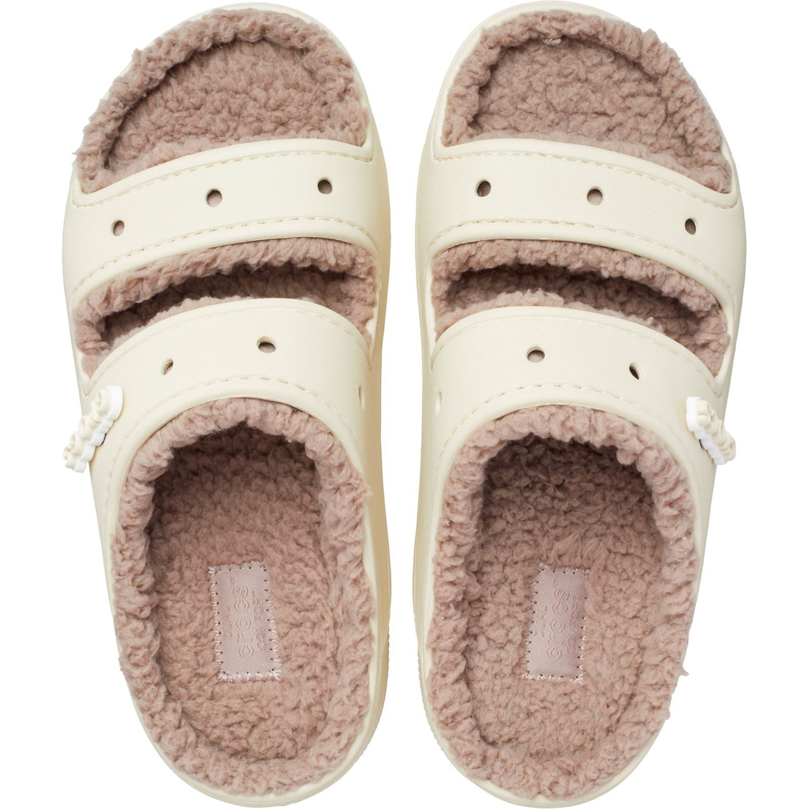 Crocs Classic Cozzzy Synthetic Women's Bone Sandals