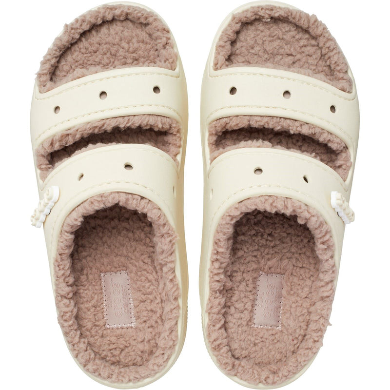 Crocs Classic Cozzzy Synthetic Women's Bone Sandals
