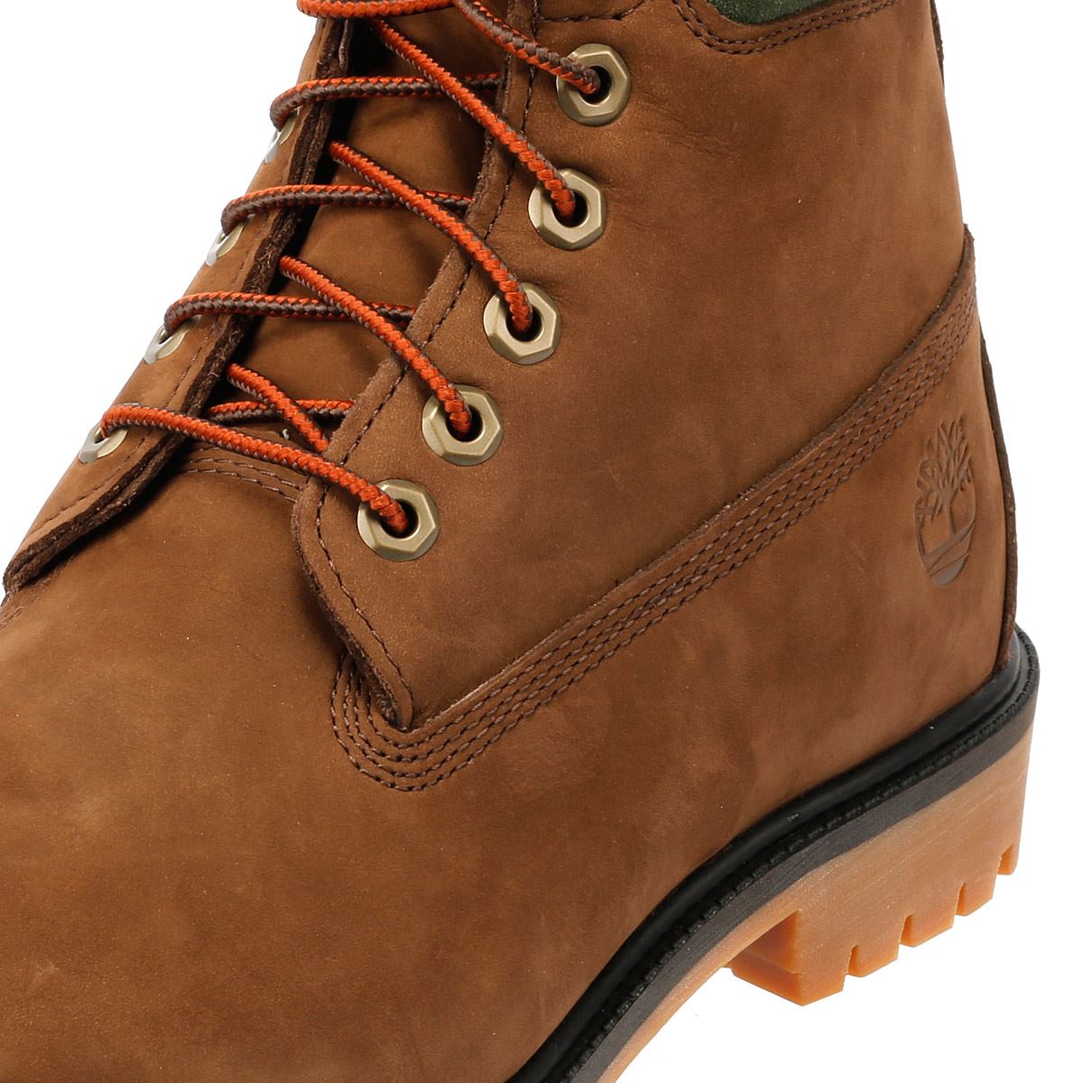 Timberland Premium 6 Inch Nubuck Men's Choc / Green Boots