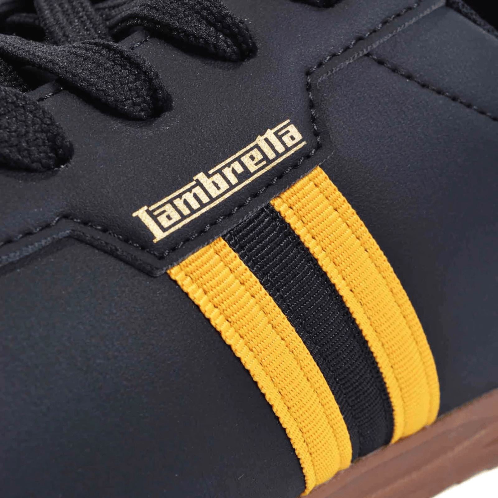 Lambretta Tackle Men's Black/Gold Trainers