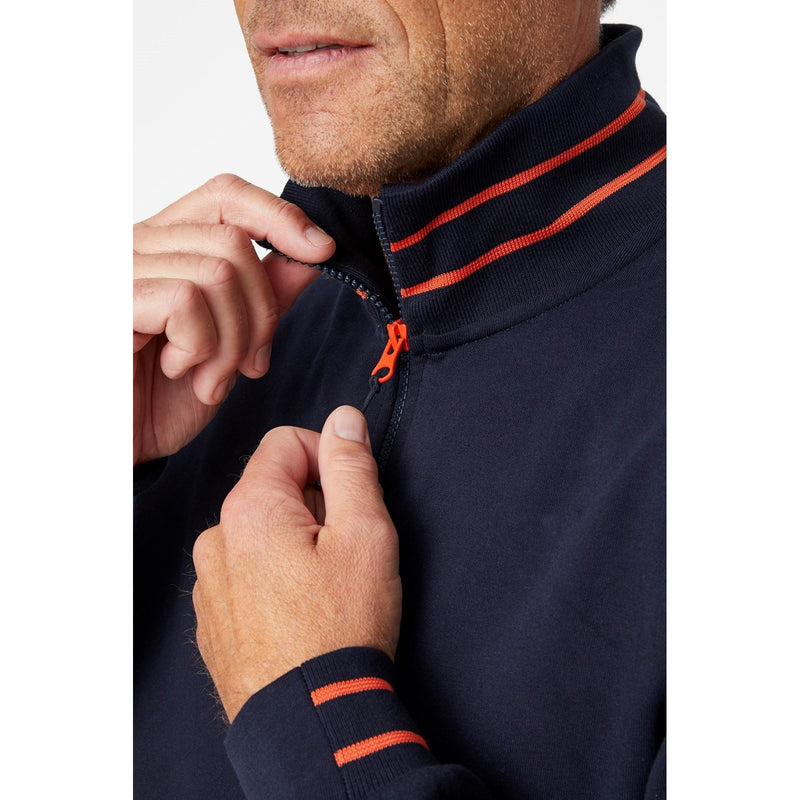 Helly Hansen Workwear Kensington Zip Cotton Men's Blue Sweatshirt