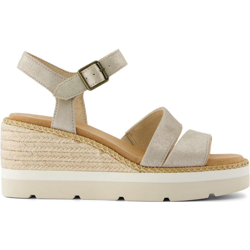 TOMS Darya Leather Women's Champagne Sandals