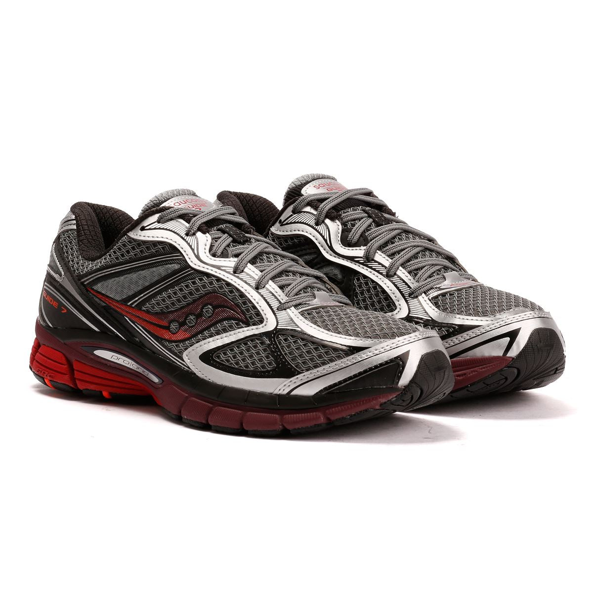 Saucony Progrid Guide 7 Men's Silver/Maroon Trainers