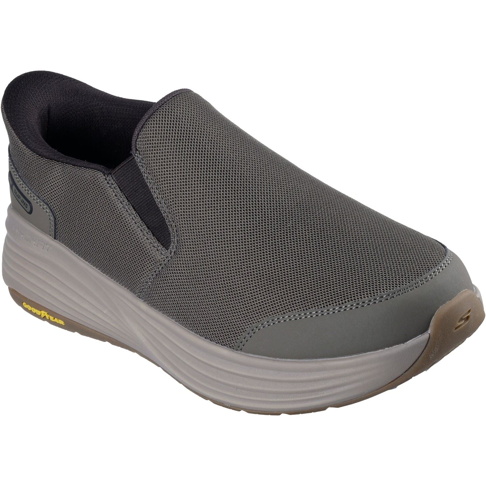 Skechers Go Walk Stability 2.0 Synthetic Men's Dark Taupe Trainers