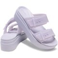 Crocs Brooklyn Buckle Low Wedge Women's Purple Moon Sandals