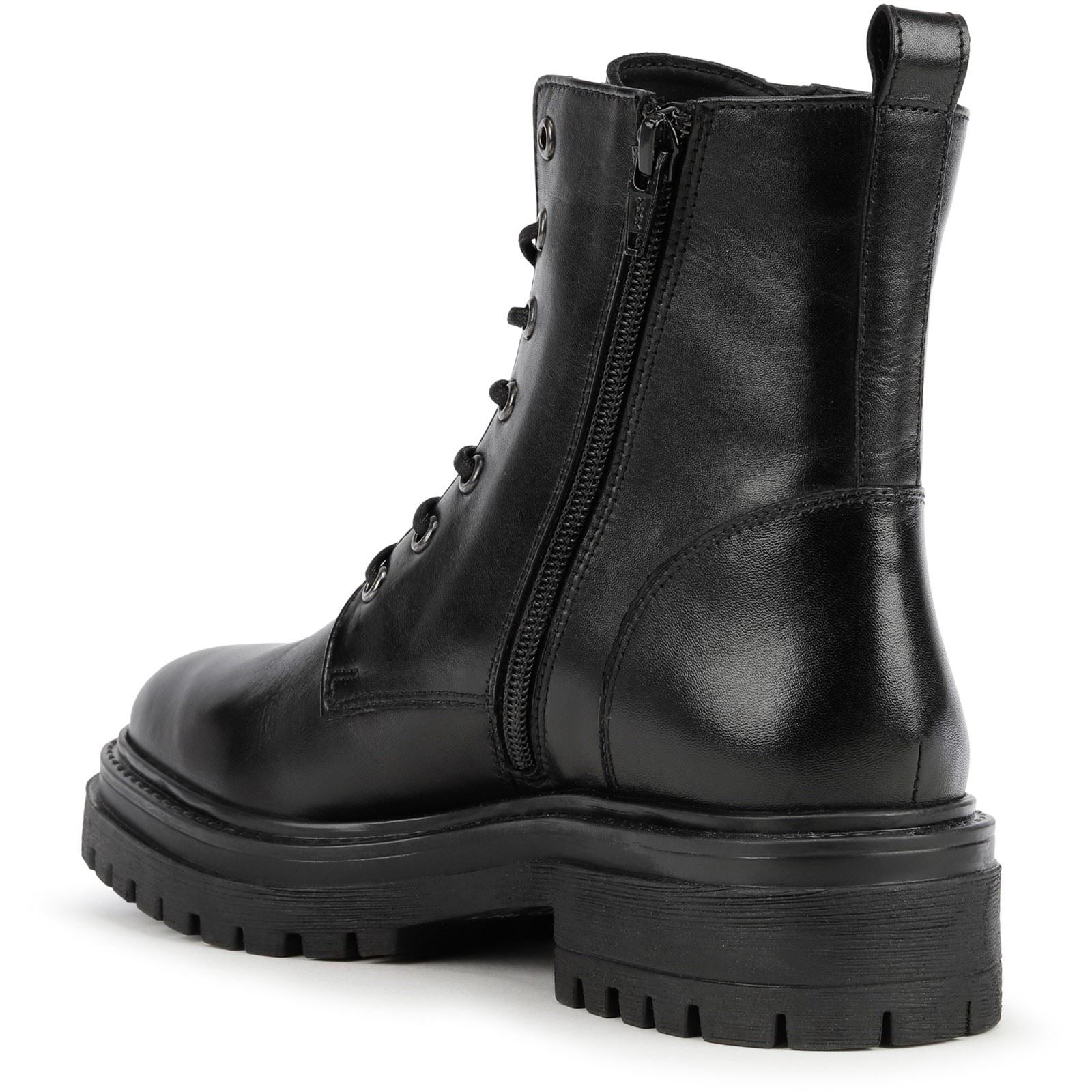 Geox D Iridea F Leather Bovine Full Grain Women's Black Boots