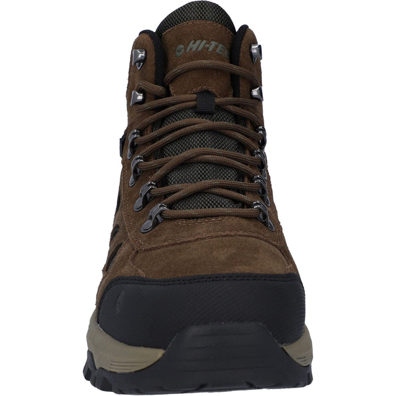 Hi-Tec Bandera Expedition Mid Wide Leather Men's Smokey Brown/Khaki Hiking Boots