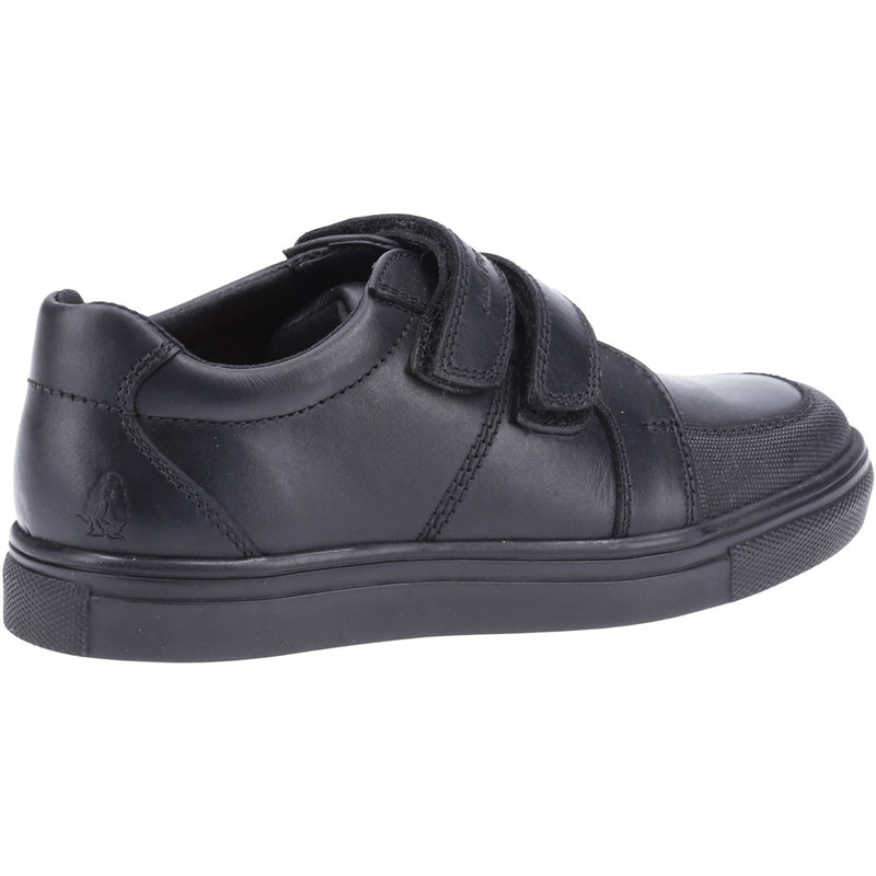 Hush Puppies Santos Youth Boy's Black Leather Shoes