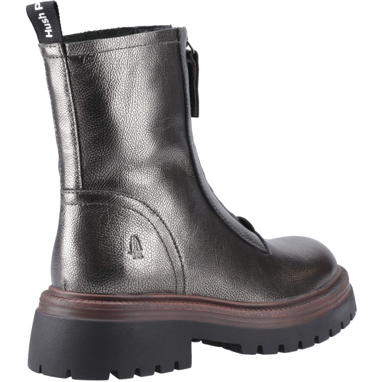 Hush Puppies Roxanna Leather Women's Pewter Boots