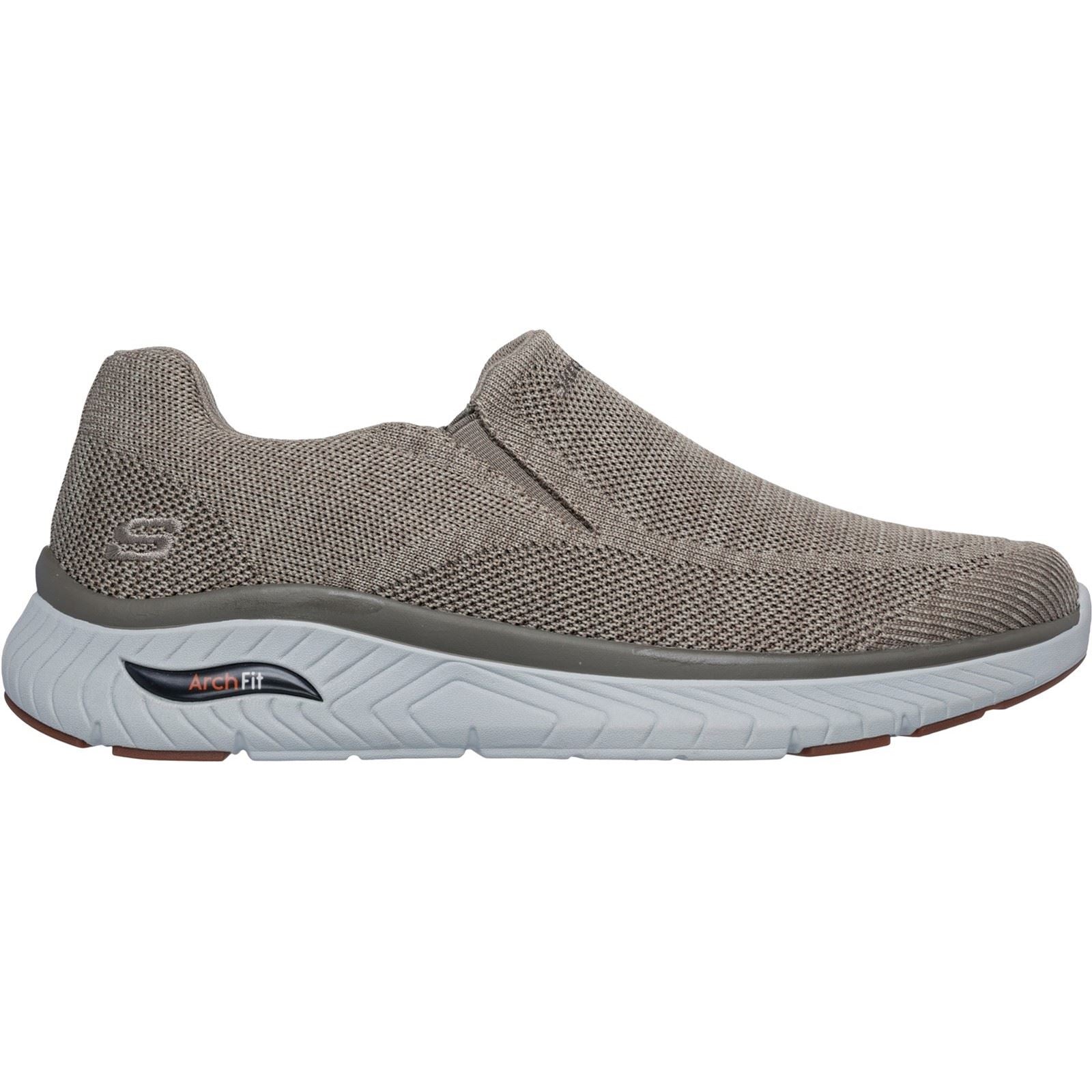Skechers Arch Fit Crosser Locke Synthetic Men's Taupe Trainers