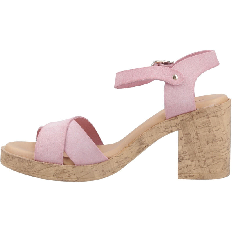 Hush Puppies Georgia Cork Leather Women's Blush Sandals