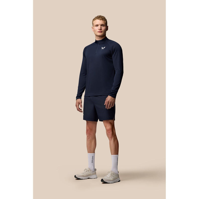 Castore Adapt Training 1/4 Zip Top Polyester Men's Blue Activewear T-Shirts
