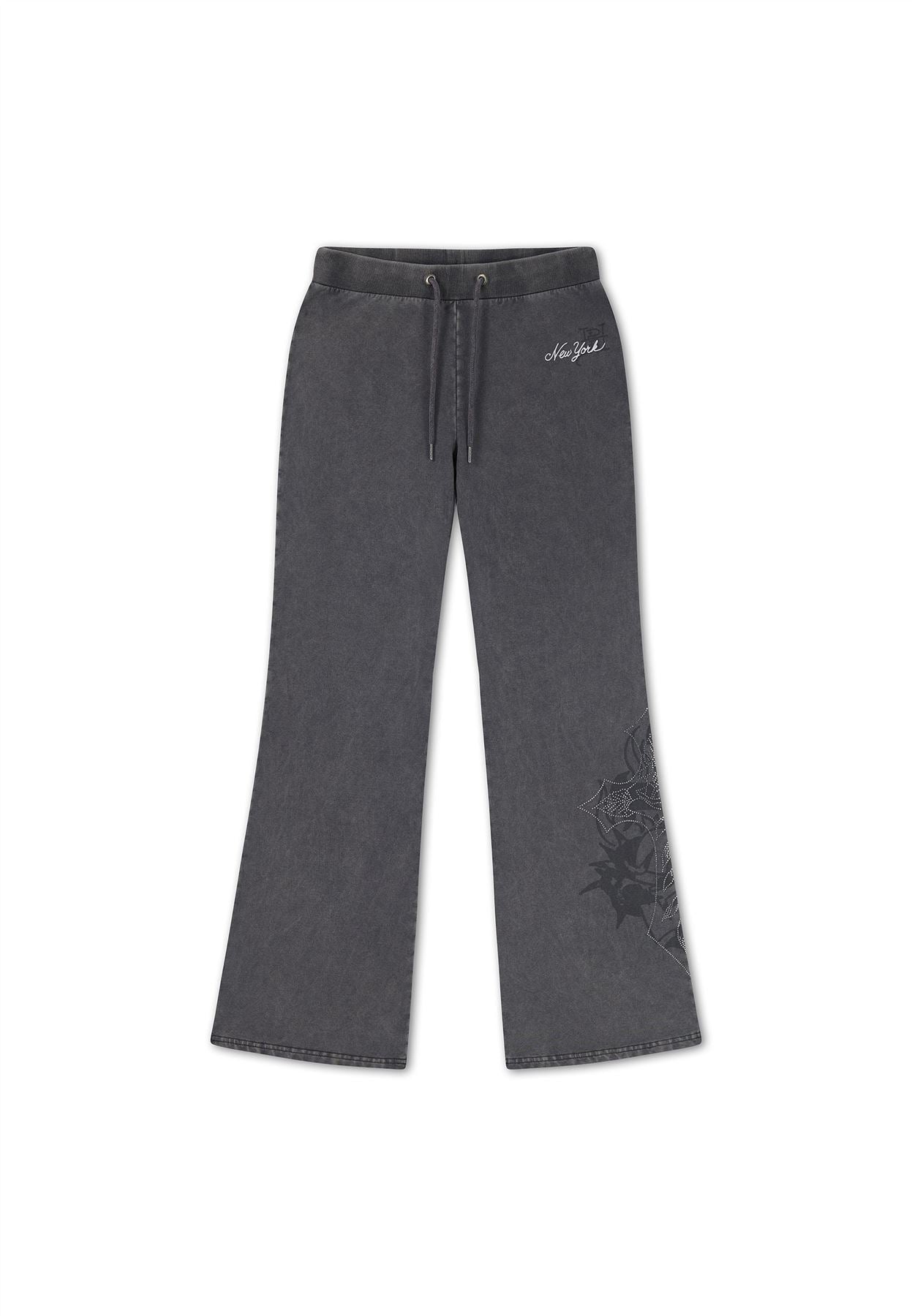 Ed Hardy Cross and Thorn Flared Women's Black Joggers