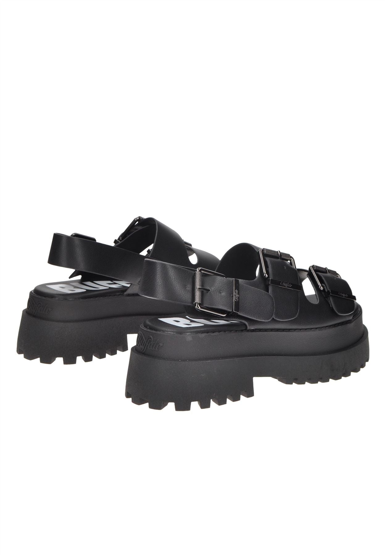 Buffalo Pluto Ari Women's Black Sandals