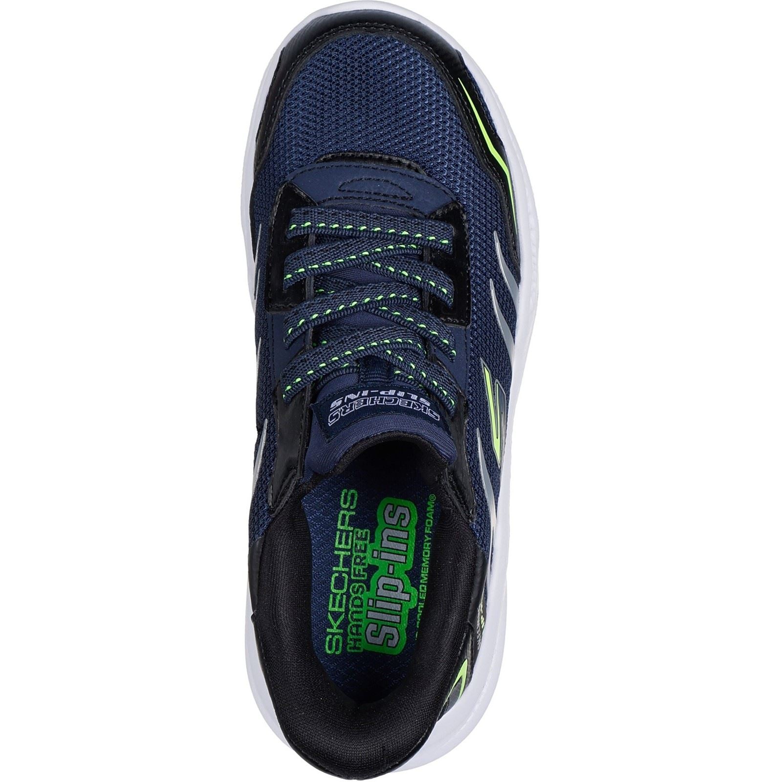 Skechers Meteor-Lights Brisk-Beams Boy's Navy/Black Trainers