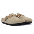 Birkenstock Boston Braided Taupe Suede Regular Clogs