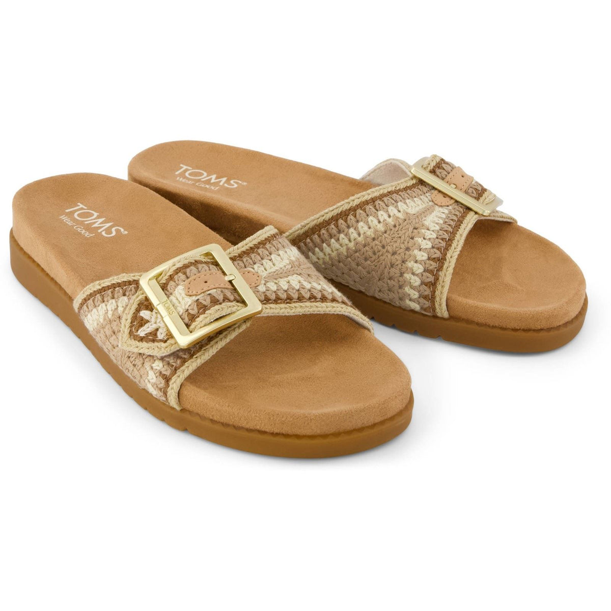 TOMS Marin Slide Textile Women's Almond Multi Sandals