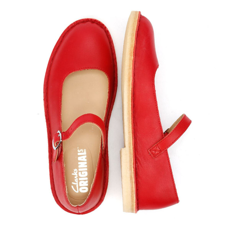Clarks Originals Desert Jane Leather Women's Red Shoes