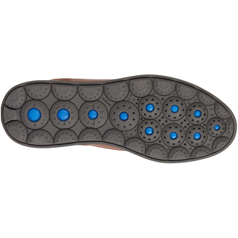 Geox U SPHERICA EC12 Leather Bovine Full Grain Men's Cognac Trainers