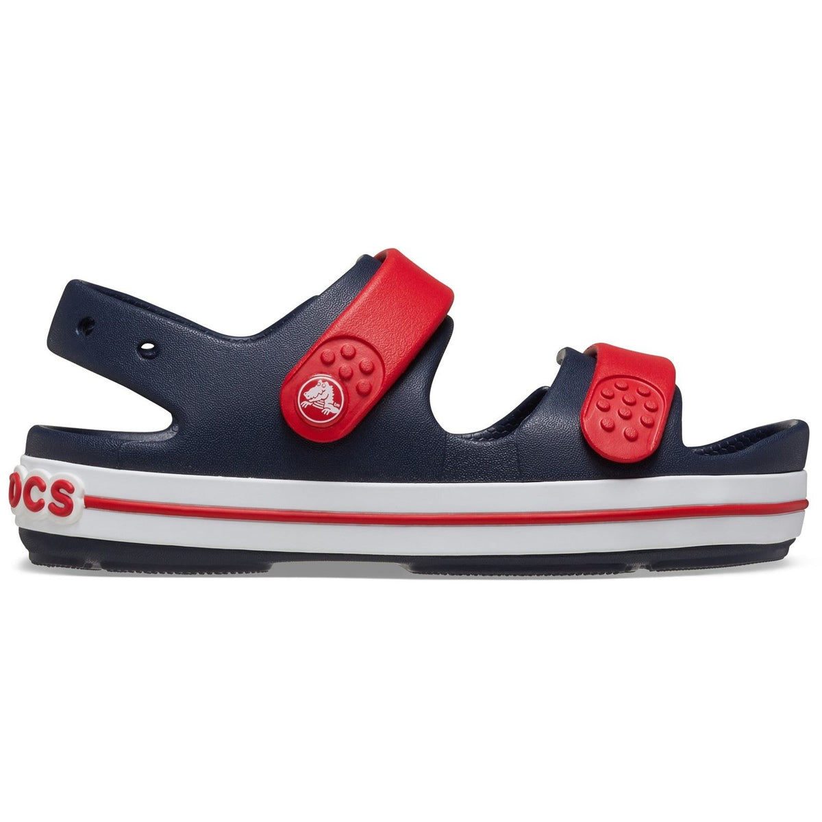 Crocs Kids Crocband Play Synthetic Navy/Varsity Red Sandals