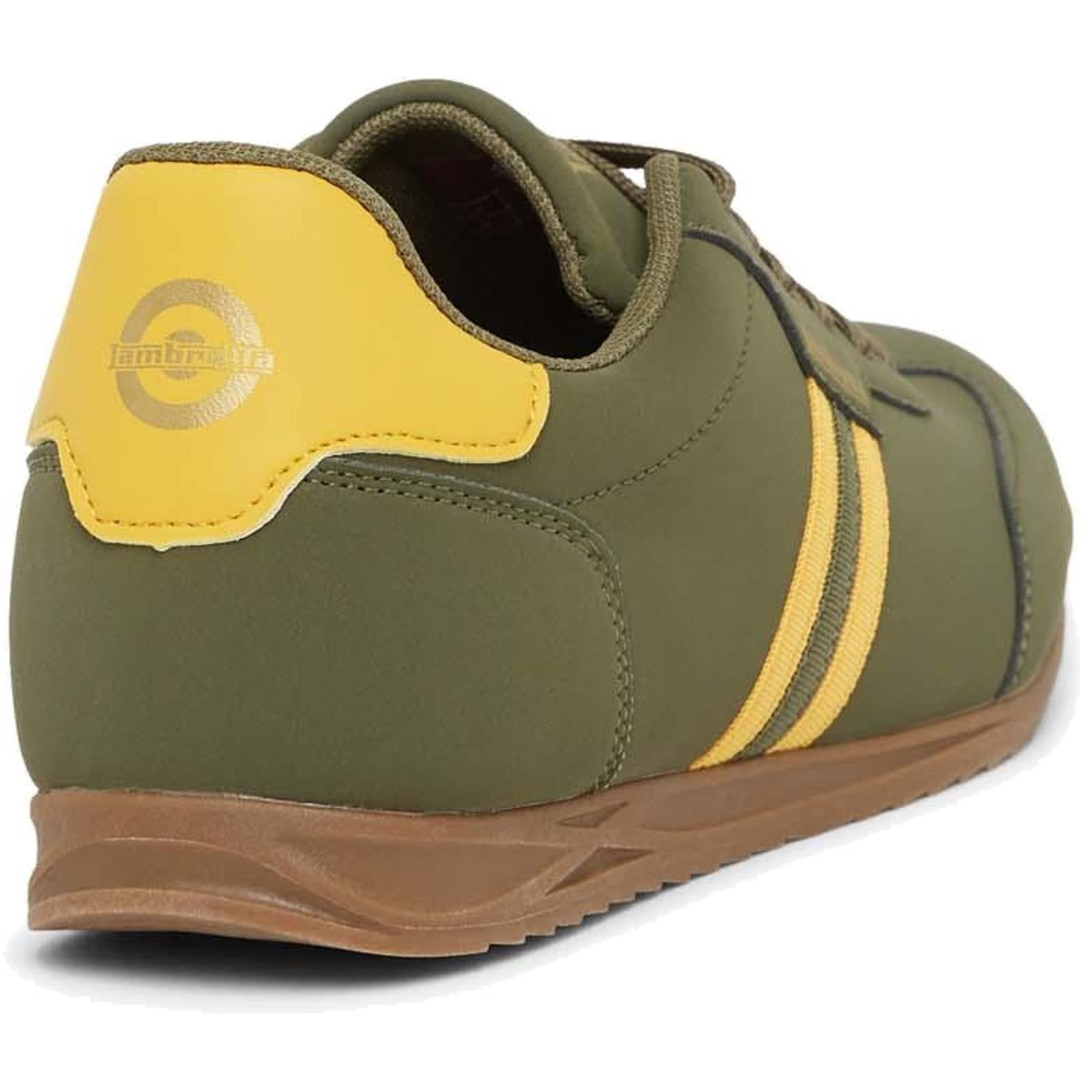 Lambretta Tackle Men's Khaki/Gold Trainers