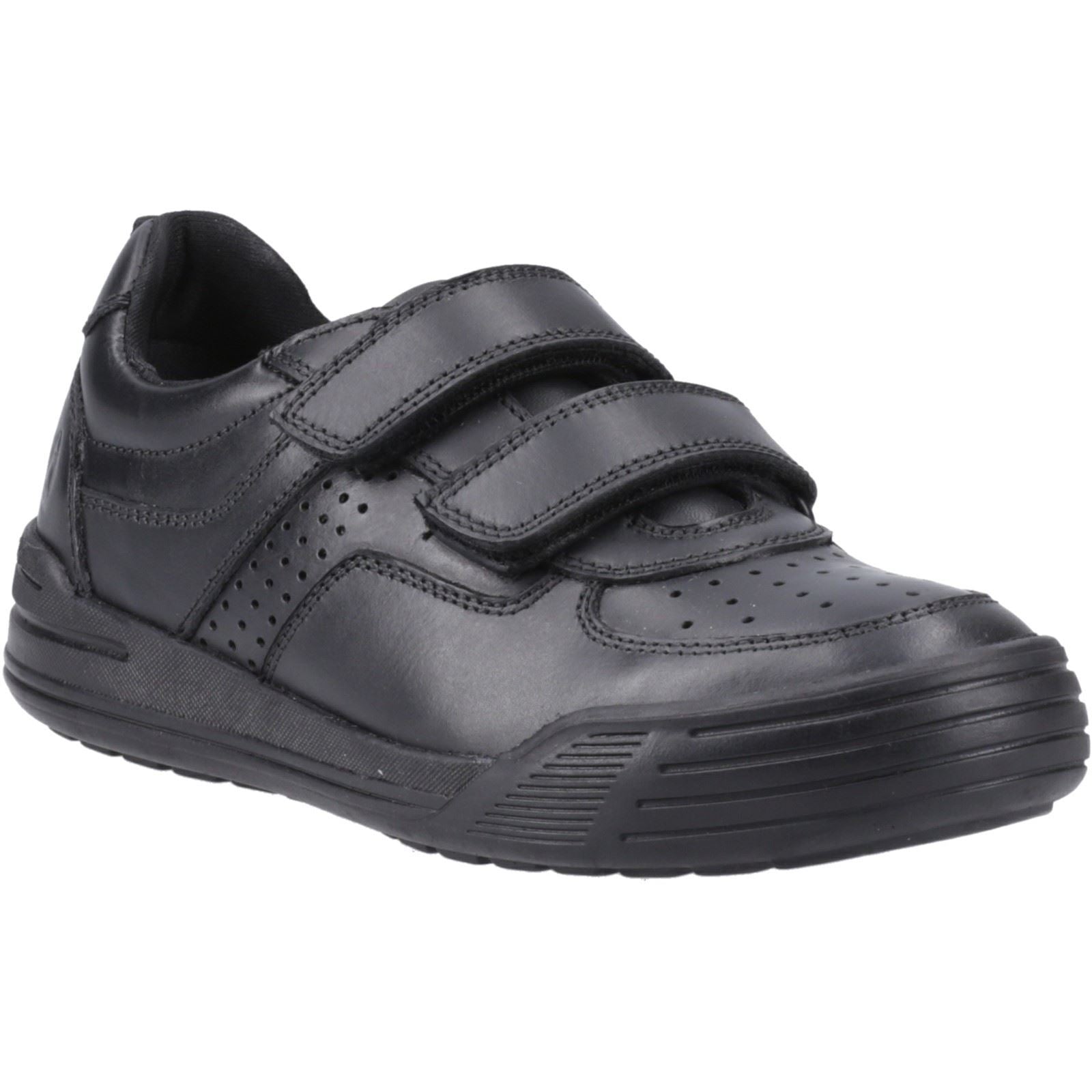 Hush Puppies Sully Leather Junior Black Shoes