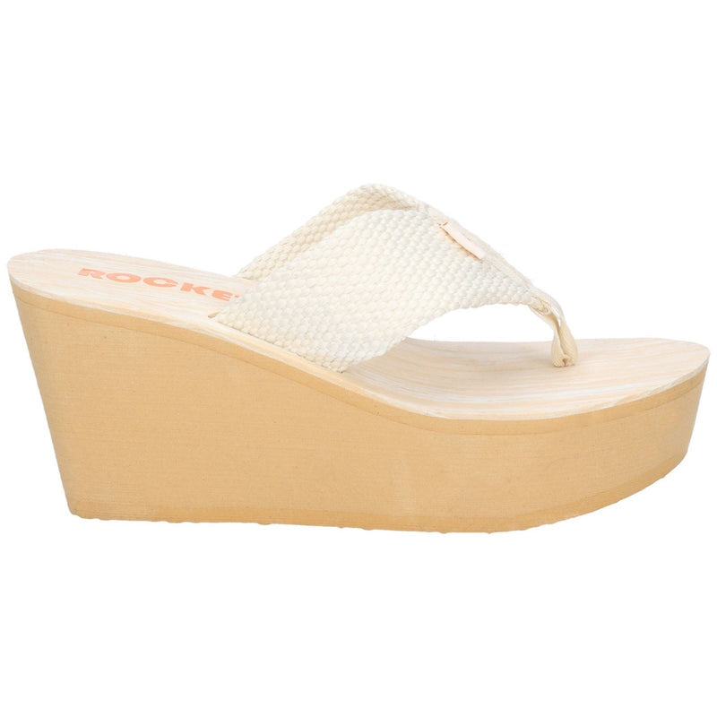 Rocket Dog Diver Nylon Women's Cream Wedges