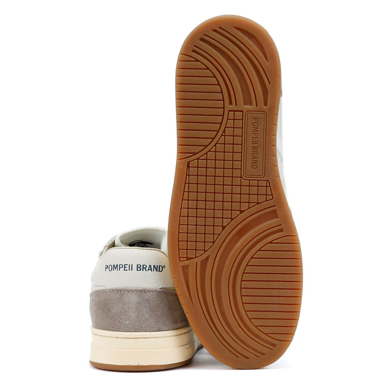 Pompeii Elan Leather Men's Ecru/Taupe Trainers