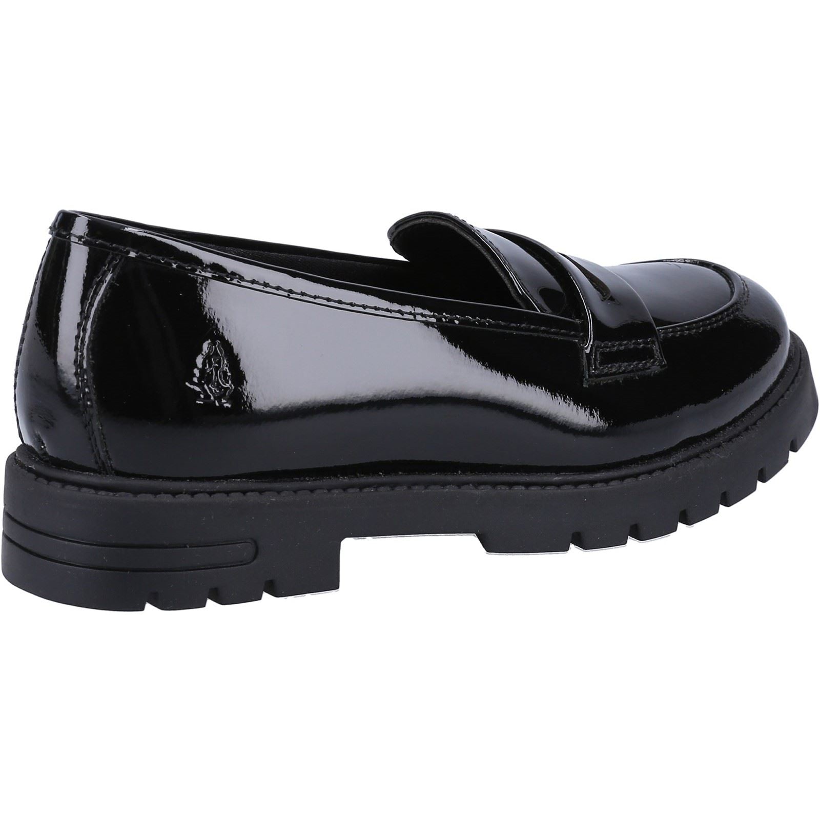Hush Puppies Hazel Patent Leather Youth Girl's Black Loafers