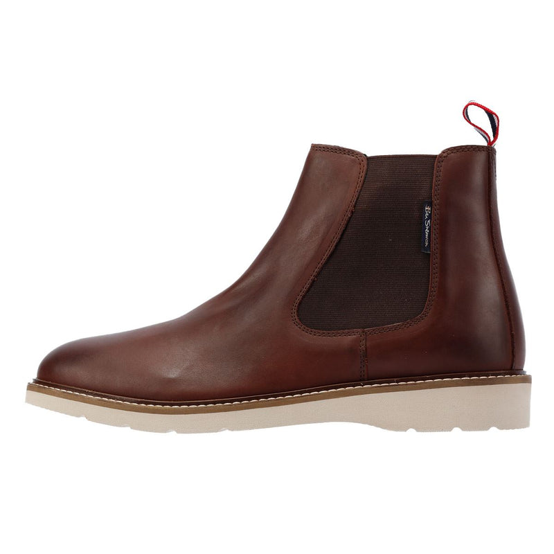 Ben Sherman Hampton Leather Men's Burgundy Chelsea Boots