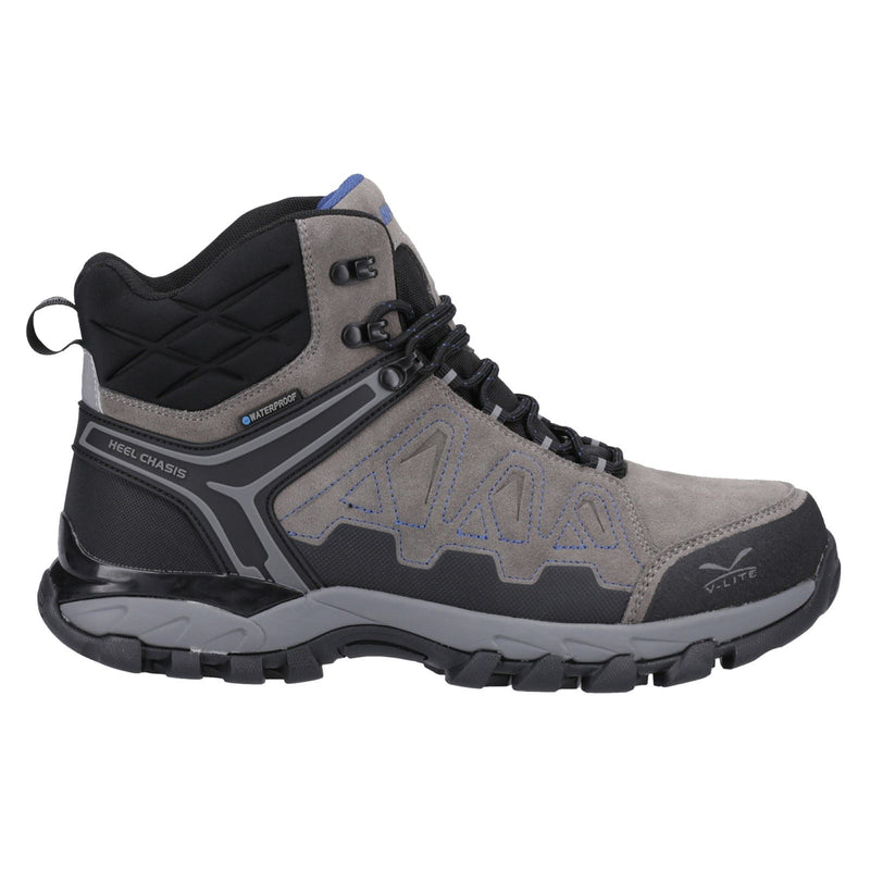 Hi-Tec V-Lite Explorer WP Cow Suede Leather Men's Charcoal/Grey/Dark Blue Hiking Boots