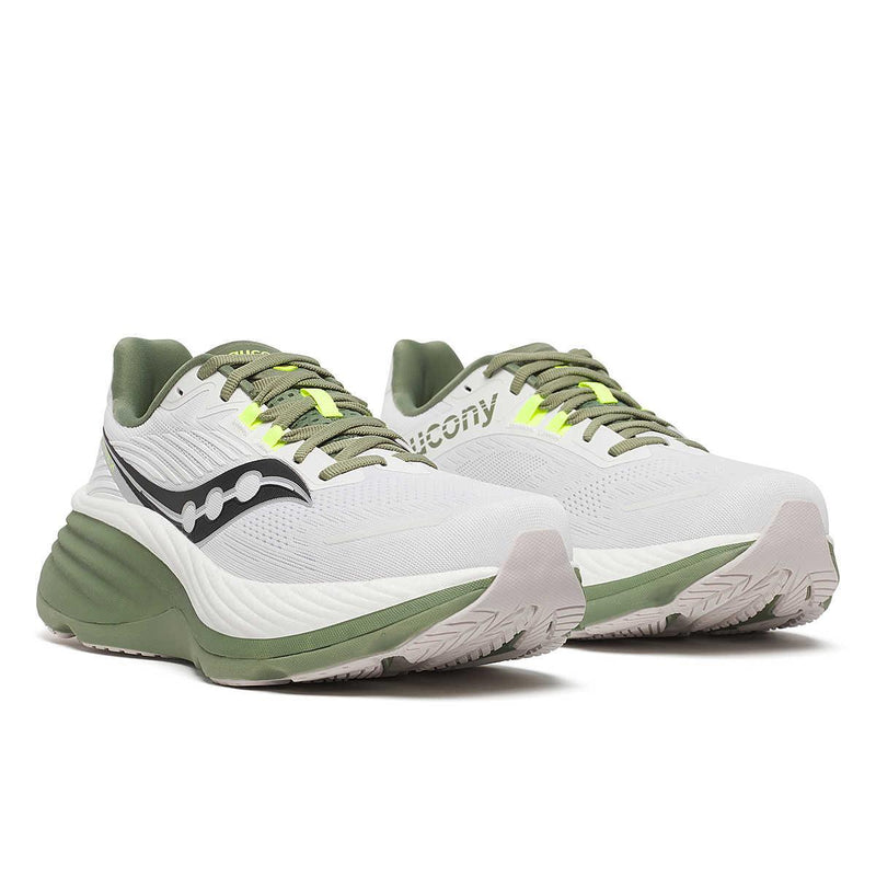 Saucony Hurricane 24 Men's White/Olive Trainers