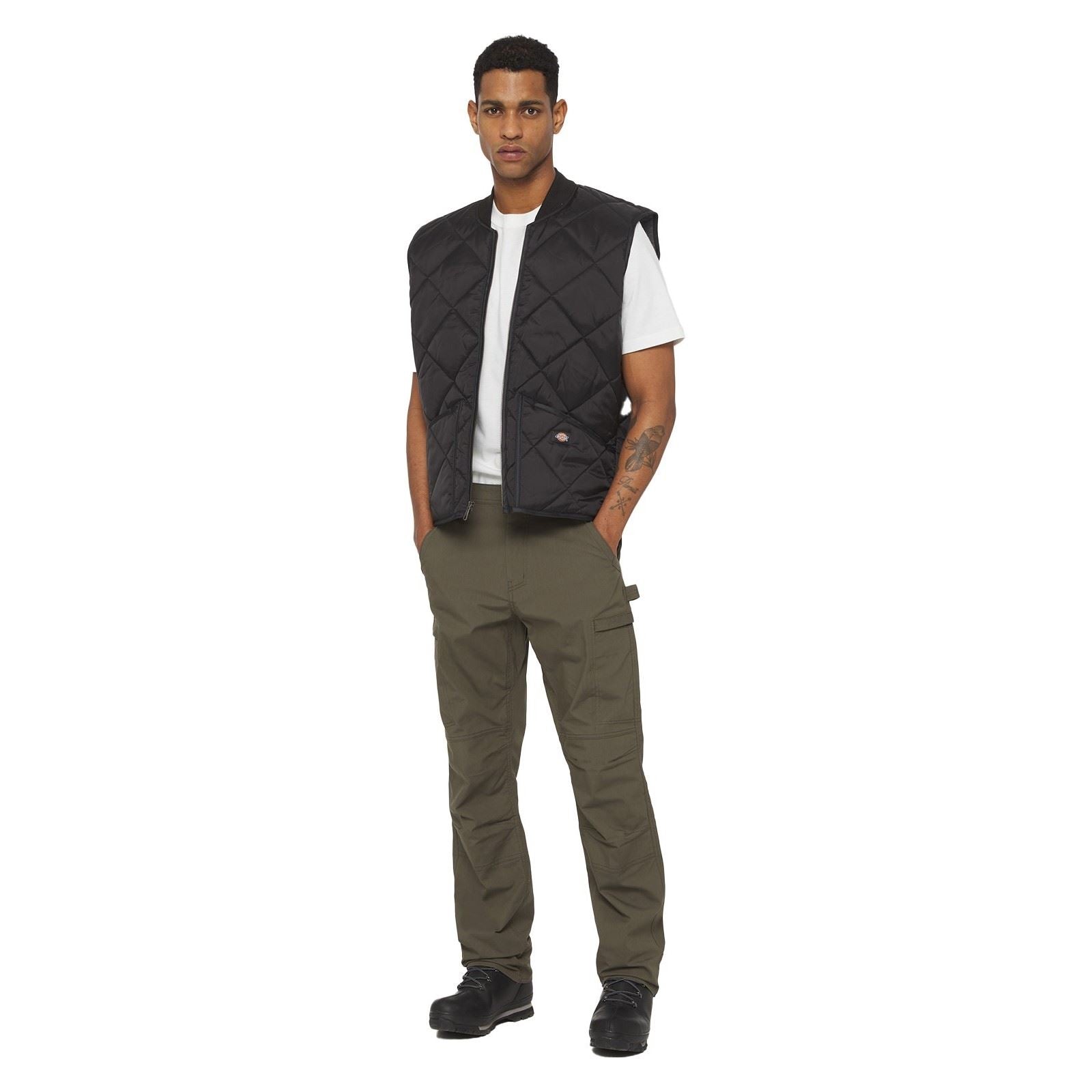 Dickies Diamond Quilted Vest Men's Black Gilets