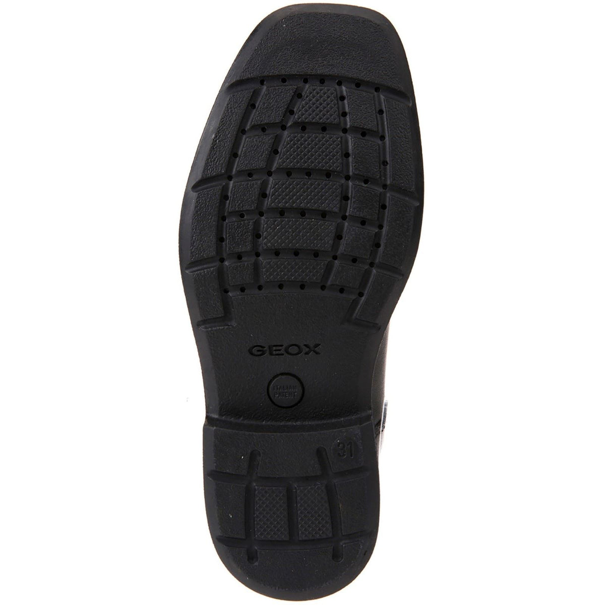 Geox J Federico H Leather Black Lace-Up Shoes