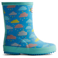 Hunter Kids Rain Cloud Boot Rubber Blue Rainclouds Wellington Boots