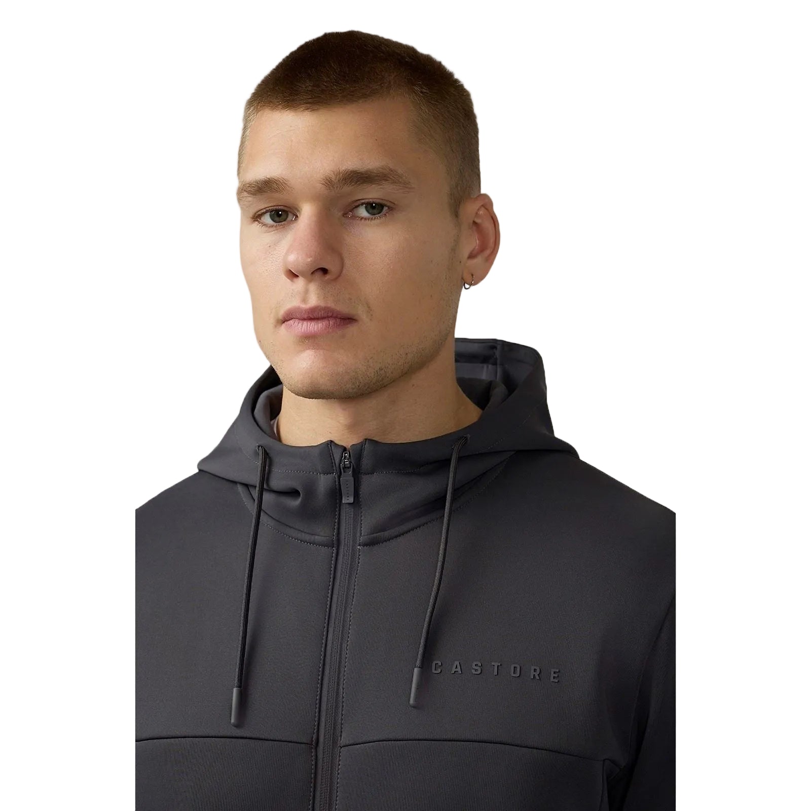 Castore Scuba Full Zip Through Hoody Polyester Men's Grey Hooded Sweatshirt