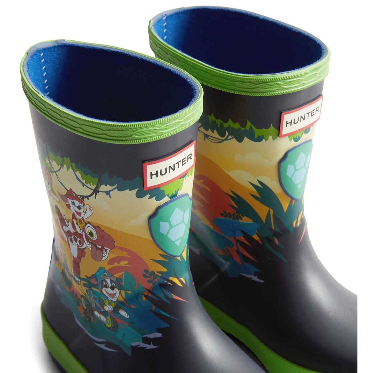 Hunter Paw Patrol Rubber Unisex Kid's Cuttle Blue/Sea Lettuce Wellington Boots