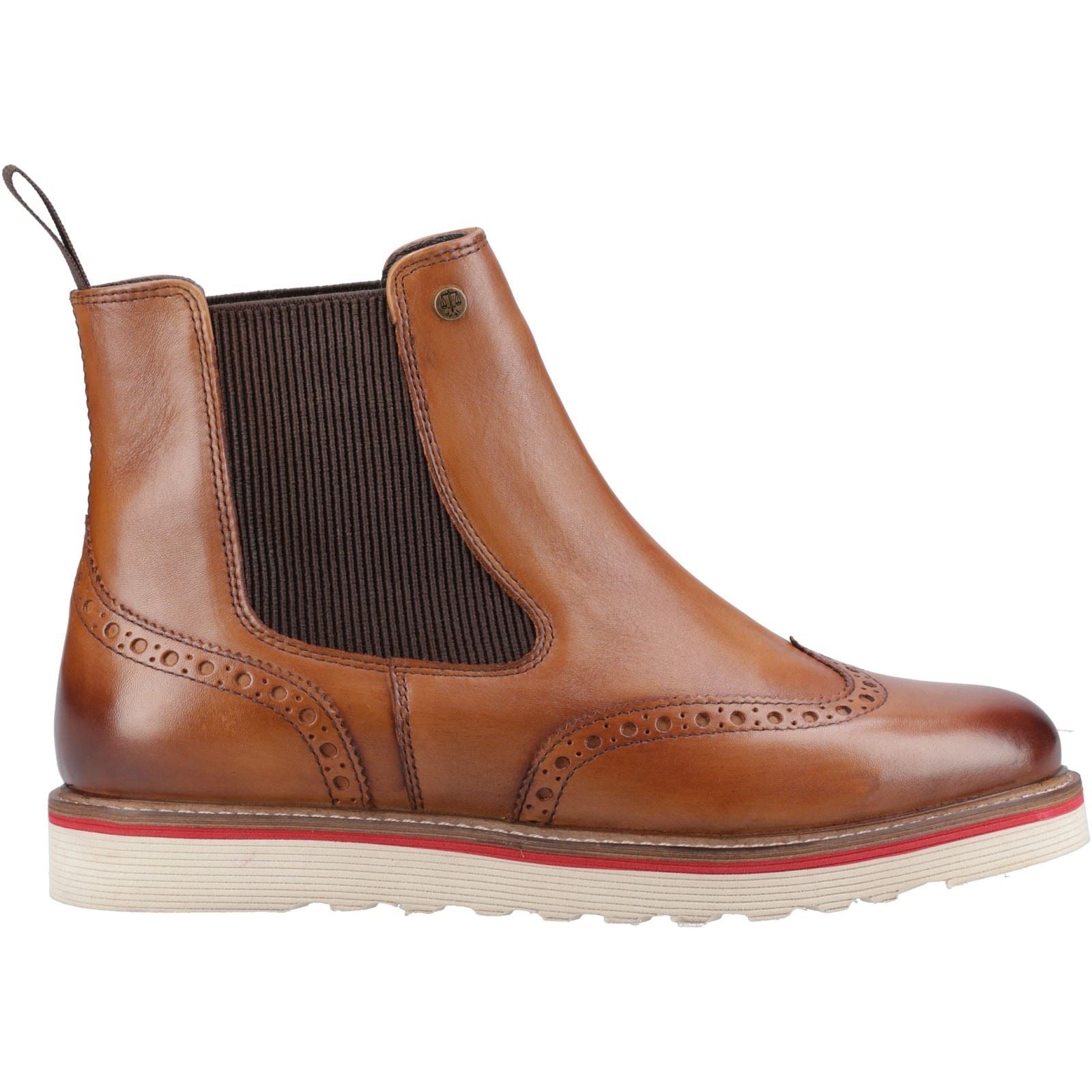 Hunter Orkney Brogue Dealer Boot Leather Men's Tan Ankle Boots