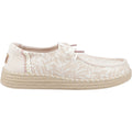 HEYDUDE Wendy Espadrille Retro Palm Cotton Blend Women's Pale Pink/White Espadrilles