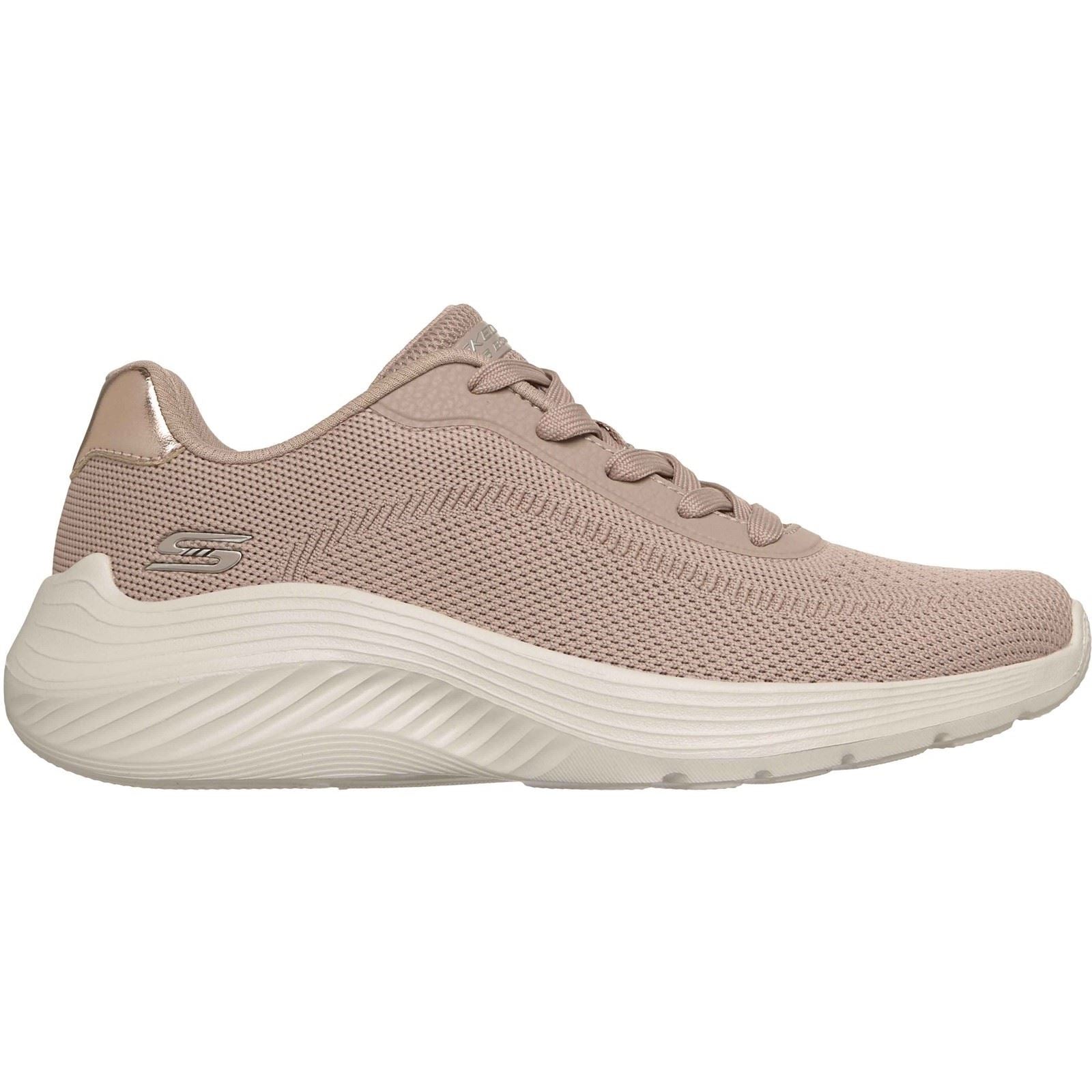 Skechers Bobs Squad Waves Current Look Textile Women's Taupe Trainers
